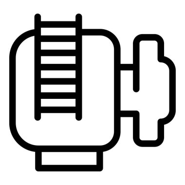 Siyah beyaz bir posta kutusu simgesinin basit satır sanatı çizimi