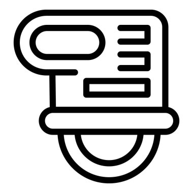 Diy ve inşaat temaları için biçimli bir elektrikli matkap simgesinin siyah ve beyaz vektör çizimi