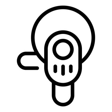 Handheld electric mixer icon in simple minimalist design for kitchenware and culinary use clipart