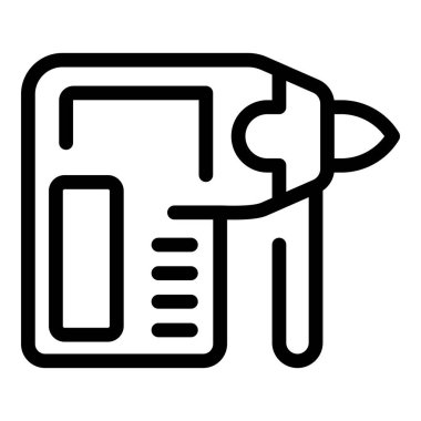 Benzin istasyonu, benzin grafiği, düz tasarım, çevre dostu, çevreye duyarlı, basılabilir vektör için minimalist siyah ve beyaz yakıt pompası ikonu