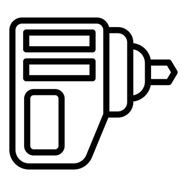 Çeşitli güç ve enerji kavramları için uygun bir şarj dolgusu simgesinin izole çizgi çizimi