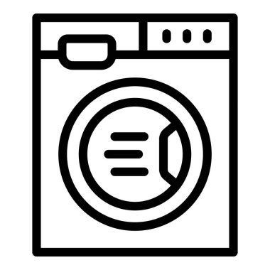 Önden yükleme makinesinin siyah beyaz simgesi, ağ ve uygulama tasarımı için mükemmel