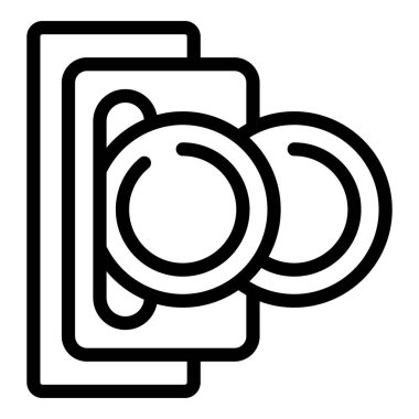 Bir hoparlörün siyah beyaz çizgi resim simgesi, multimedya kullanımı için mükemmel