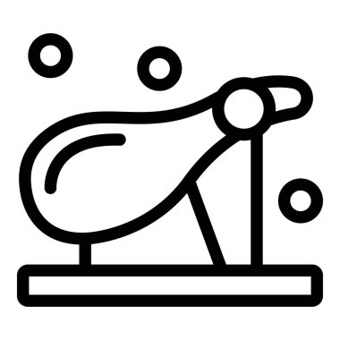 Newton beşiğinin momentum ve fiziği temsil eden basit bir siyah ve beyaz vektör çizimi