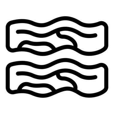 Siyah ve beyaz renkli pastırma şeritlerinin basit, stilize bir çizimi