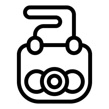 Taslak biçiminde en küçük kamera simgesi, beyaz arkaplanda izole edilmiş