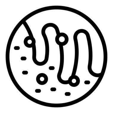 Siyah mürekkeple çizilmiş tuhaf ve soyut bir çizginin basitleştirilmiş çizimi