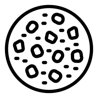 Çikolata parçalı siyah beyaz kurabiyenin vektör grafiği