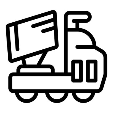 Paket teslimatı için tasarlanmış bir motosiklet veya scooter 'ın siyah beyaz simgesi