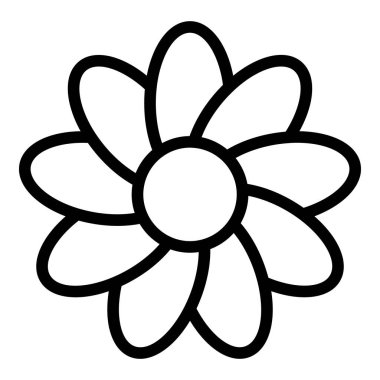 Siyah beyaz çizgili bir papatya. Minimalist tasarımlar için mükemmel.