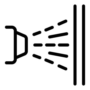 Ses ve multimedya teknolojisi için modern, basit ve minimalist tasarıma sahip yüksek sadakat ses simgesi