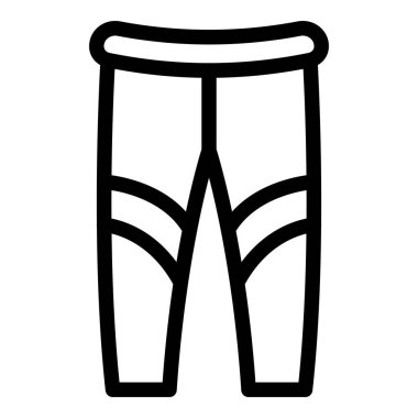 Simge kullanımı için uygun bir çift atletik tozluğun basitleştirilmiş siyah çizimi