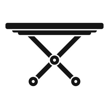 Monokromda katlanabilir tablo tasvir eden basit vektör simgesi