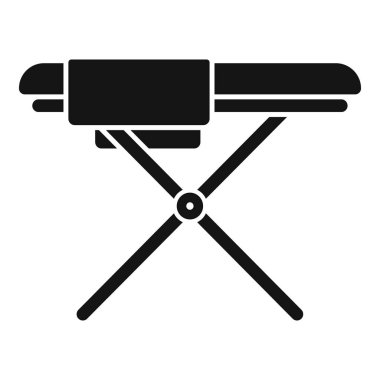 Klasik bir yönetmen koltuğunun, beyaz bir arkaplanda izole edilmiş basit bir siyah vektör çizimi