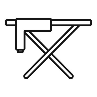 Web ve uygulama kullanımı için bir ütü panosunun basit satır resim simgesi