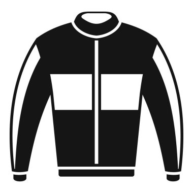 Önü fermuarlı siyah beyaz bir ceketin vektör çizimi