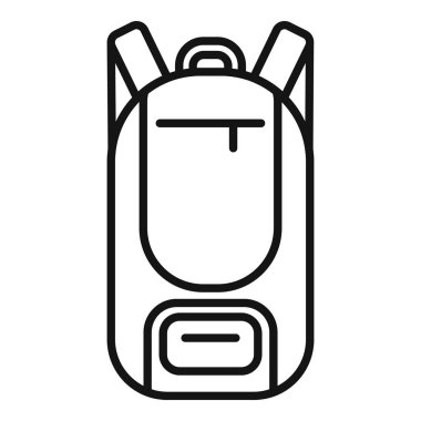 Simgeler ve logolar için uygun bir sırt çantası çizgisi sanatı