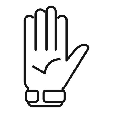 Açık elin siyah beyaz çizgisi duruşu ya da selamlamayı simgeliyor.