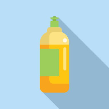 Pompa şişesindeki el sabununun düz tasarım simgesi