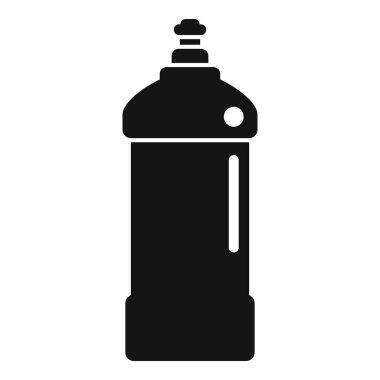 Dayanıklı, yeniden kullanılabilir bir su şişesi siluetinin vektör çizimi, çevre dostu, çevresel bilinçli ve sağlıklı yaşam tarzları için mükemmel.