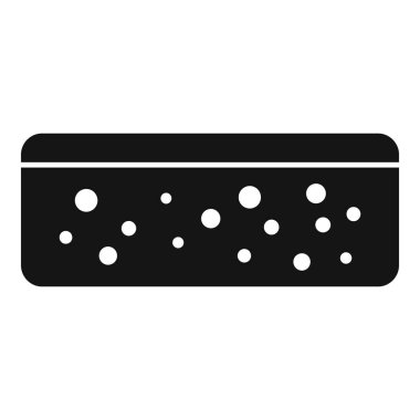 Kutu peynir rendesinin yan görünümünü temsil eden siyah beyaz bir simge