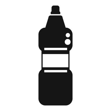 Yeniden kullanılabilir bir su şişesinin ikonik siyah silueti çeşitli tasarım amaçları için uygundur