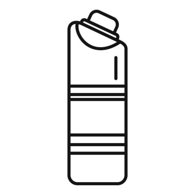 Kişisel hijyen deodorantı çubuğunun siyah ve beyaz dış hat vektörü