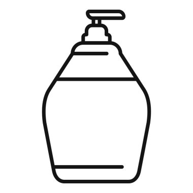 El dezenfektanı şişesinin minimalist çizimi, hijyenik içerik için uygun.