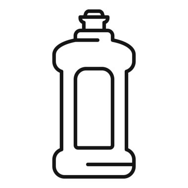 Çeşitli grafik ihtiyaçları için yeniden kullanılabilir bir su şişesi simgesinin basit taslağı