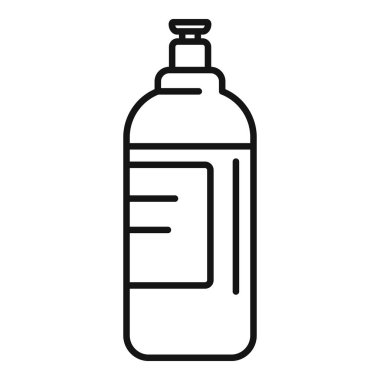 Yeniden kullanılabilir bir su şişesinin siyah beyaz çizgileri, hidrasyonla ilgili tasarımlar için mükemmel.