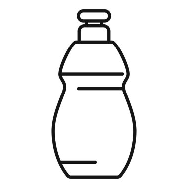 Tek kullanımlık bir su şişesini temsil eden basit bir taslak vektör çizimi