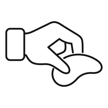 Basit siyah-beyaz çizgili bir el kabı deviriyor ve sıvı döküyor.