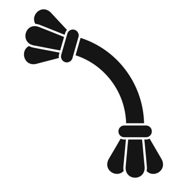 Okçuluk için klasik bir yay tasviri, koyu siyah bir siluetle tasvir edilmiş.