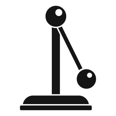 Ofis temalı tasarımlar için mükemmel bir simge olan siyah masa lambası illüstrasyonuName