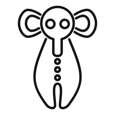 Hayal ürünü, yuvarlak kulaklı, çizgi film karakteri.