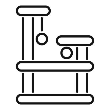 Antik Yunan mimarisinde basitlik ve geometriyi gözler önüne seren siyah ve beyaz çizgi