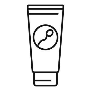 Sperm sembollü siyah beyaz çizgi sanatı, yapay döllenme ya da doğurganlık tedavilerini temsil eder.