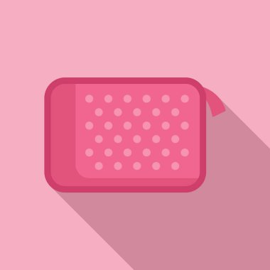 Yumuşak pastel arka planda pembe yapışkan bir bandajın düz dizayn vektör çizimi