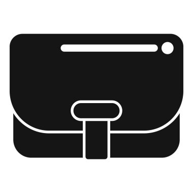 Bir evrak çantasının basit vektör simgesi, iş ve profesyonel temalar için idealdir