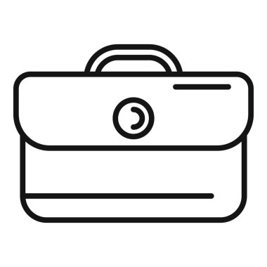 Klasik bir evrak çantasının basit çizimi, iş simgeleri ve bilgi grafikleri için mükemmel