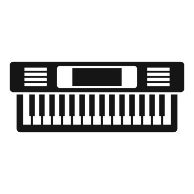 Elektronik bir klavyenin basit siyah siluetinin vektör çizimi