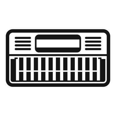 Siyah beyaz bir klavye simgesinin basit vektör çizimi, teknik tasarımlar için uygundur