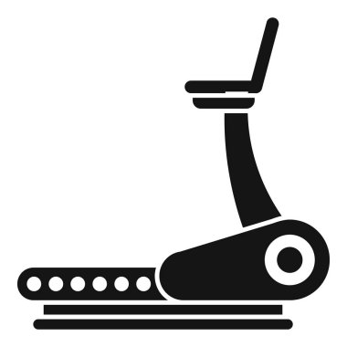 Fitnessrelated design için uygun bir sabit egzersiz bisikleti siluetinin vektör çizimi