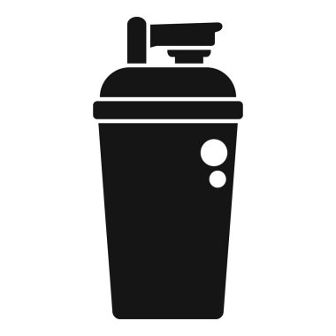 Protein içecekleri ve meyve sularını karıştırmak için kullanılan mikser şişesinin basit vektör grafiği