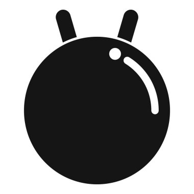 Saf siyah bir televizyon anten siluetinin vektör grafiği, teknoloji ve iletişim temaları için ideal