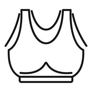 Çeşitli tasarımlar için uygun basit bir sanat sporu sütyen simgesinin vektör illüstrasyonu