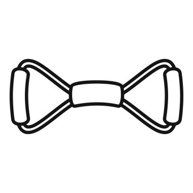 Çeşitli tasarımlar için uygun klasik bir papyon çizgisi çizimi