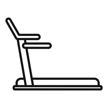 Koşu bandının basit, temiz çizgi çizimi, fitnesle ilgili tasarım için mükemmel.