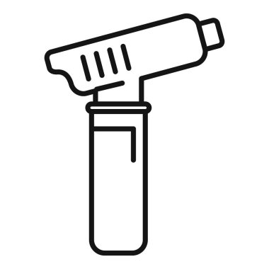 Bir otoskopun çizgi sanat vektörü, kulak incelemesi için bir araçtır