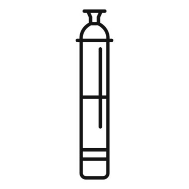 Minimalist yassı tasarım tıbbi şırınga ikonu, modern sağlık ortamında temiz. Kısır. Aşı için izole edilmiş beyaz arka planda hassas vektör çizgisi sanatı. Tedavi
